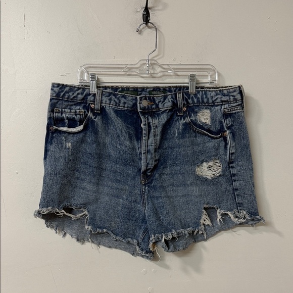 Wild Fable Jean Shorts Blue Distressed Denim - Picture 1 of 3